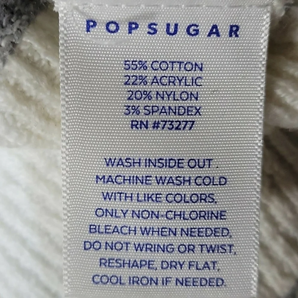 NEW Pop Sugar Heather Grey Colorblock Cardigan Sweater Super Soft XXL - Picture 6 of 6